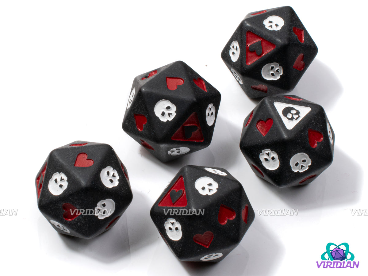 5 Skull Dice, Death Dice, Oddities, popular Curiosities..fdfe