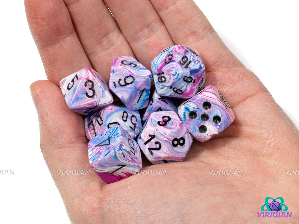 diceさま専用ページ Festive Hydrangea & Black | Lab 8 (2024) | Chessex Dice Set (7+1