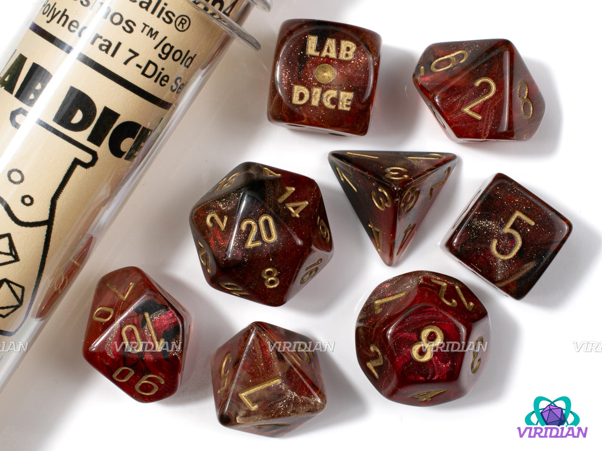 Borealis Cosmos & Gold | Lab 8 (2024) | Chessex Dice Set (7+1