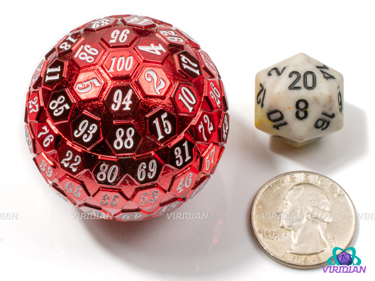 Red & White D100 (discontinued) | Metallic Red Giant Probability