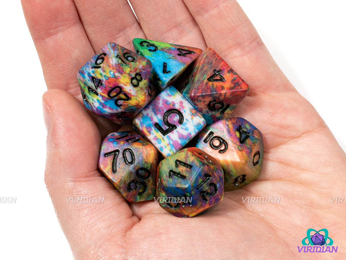 Fel Storm - 9pc Handmade Resin RPG Dice Set 2024