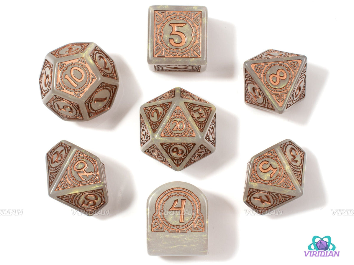 Viking Niflheim | Silver & Copper Acrylic Dice Set (7) | Q
