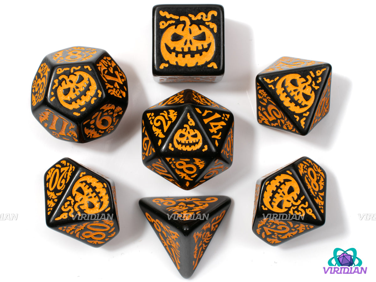 丁禹兮ディンユーシー 公式ノベルティ SnackPaper2.0 コンプセット Halloween Pumpkin | Black & Orange | Dice Set (7) | Q Workshop