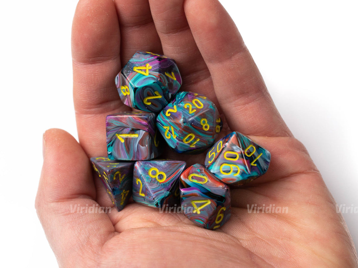 Festive Mosaic & Yellow | Green, Teal, Purple, Red, Paint Splatter