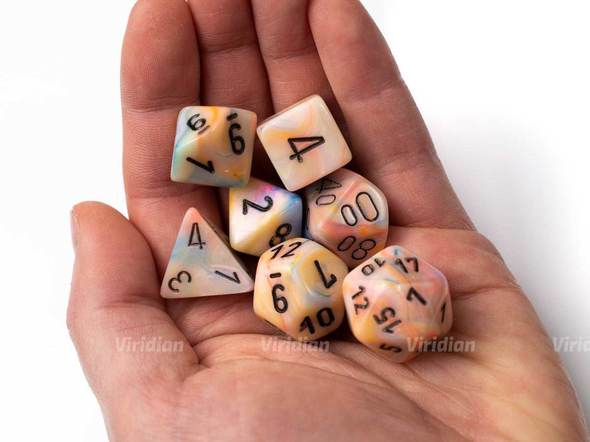Festive Circus & Black | Tan, Pink, Pastel, Rainbow | Chessex Dice