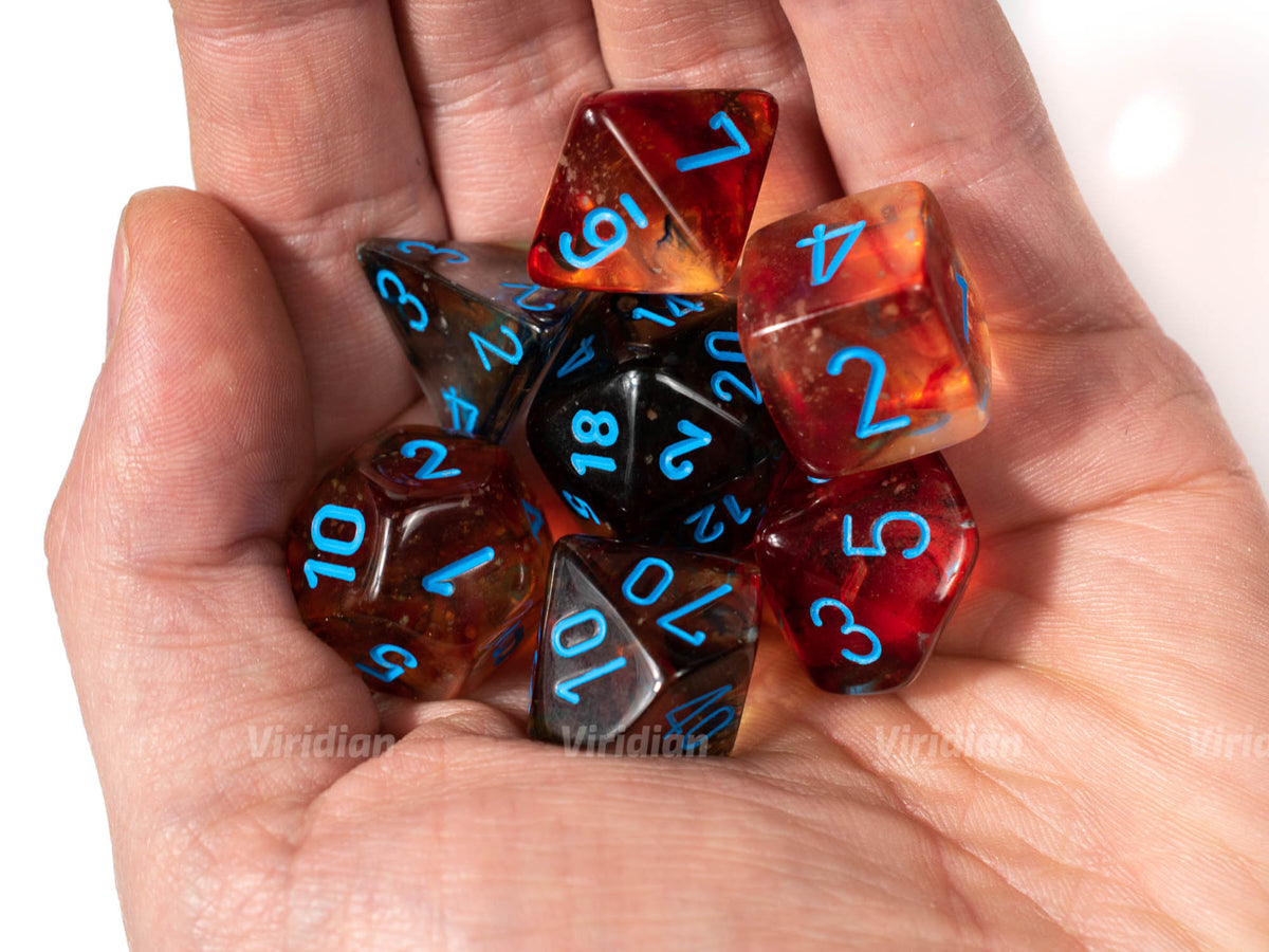 Nebula Primary/Blue | Chessex Dice Set (7) – Viridian Dice
