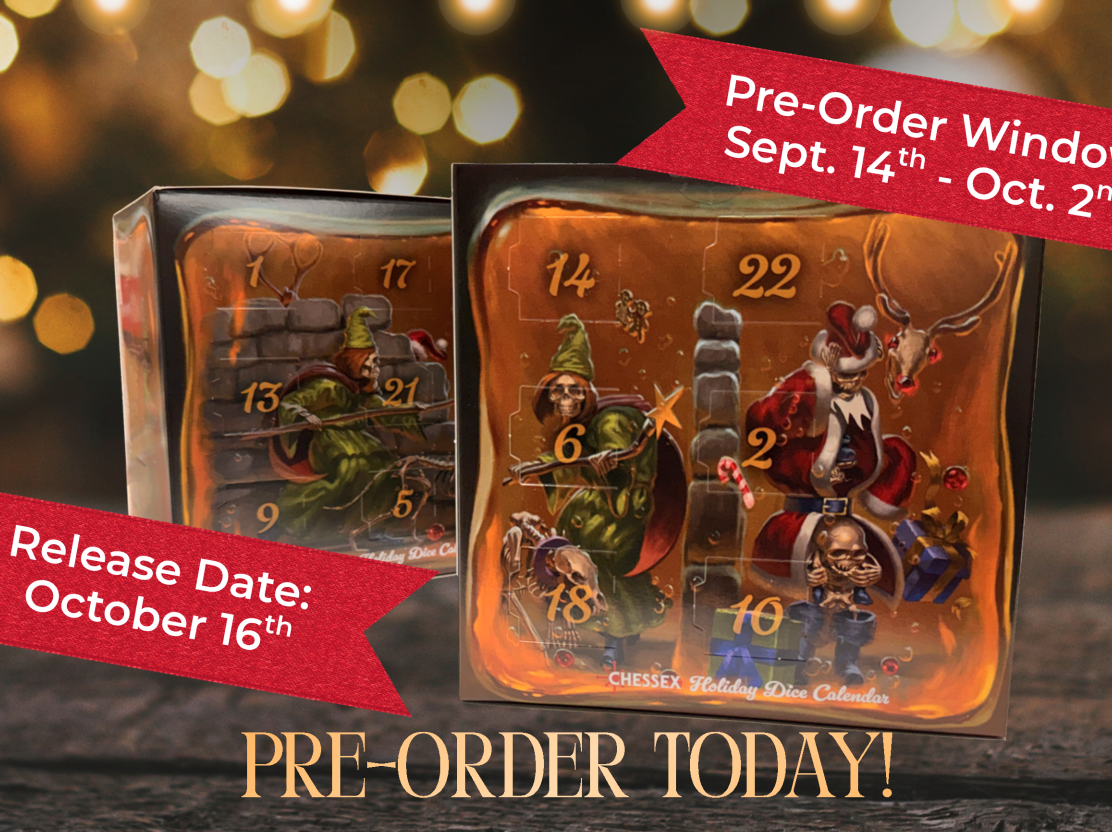 [PRE-ORDER] Chessex Holiday Dice Advent Calendar (2026) | Christmas Mystery Dice Countdown