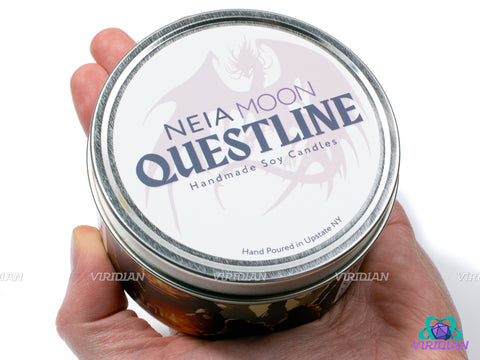 Questline Scented Candles | 8oz Soy, Paraffin-Free, Clean Burning | Small Batch, Hand-Poured