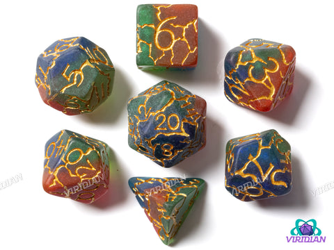 Rainbow Strike | Resin Polyhedral Dice (7)