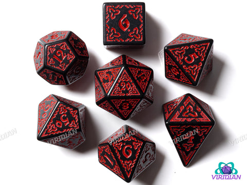 Celtic Knots: Morrigan | Acrylic Dice Set (7)