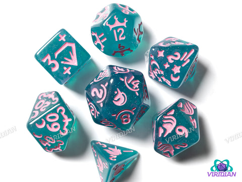 Unicorn Star Rain Surprise | Resin Polyhedral Dice (7)