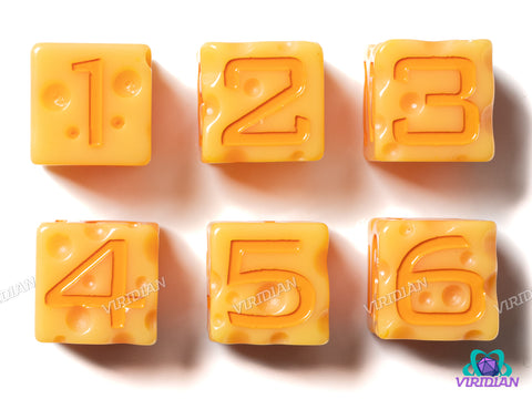 Nacho Cheese D6s (Set of 6) | Yellow-Cream w Swiss 