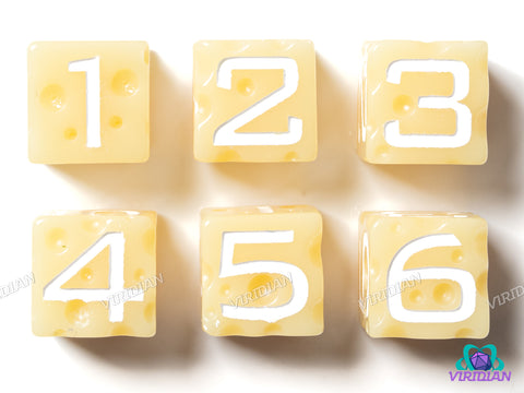 Swiss Cheese D6s (Set of 6) | Cream w 