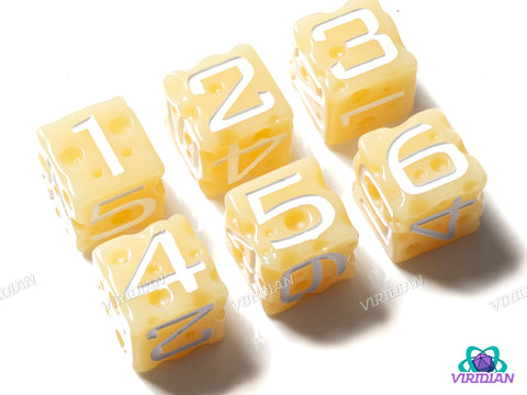 Swiss Cheese D6s (Set of 6) | Cream w 