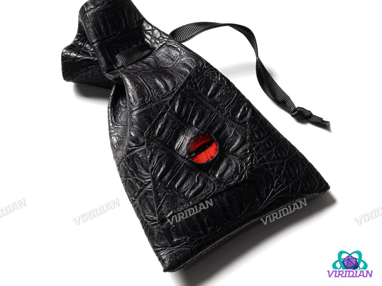 Dragon Eye Bags | Store ~20-25 Dice (3 Sets) | Medium-Sized Black TTRPG/Storage Dice Bag