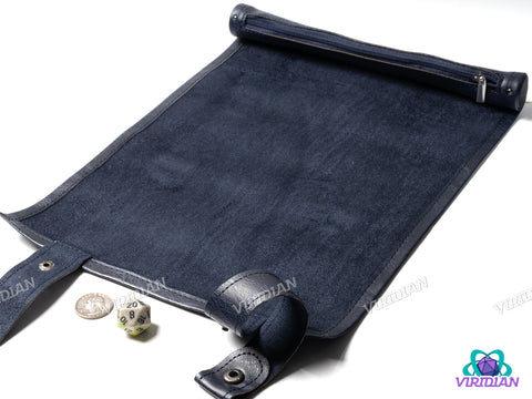 Rolling Mat: Traditional Styles | Foldable TPU Mat with Zippered Dice Storage | Faux Leather Rolling Mat