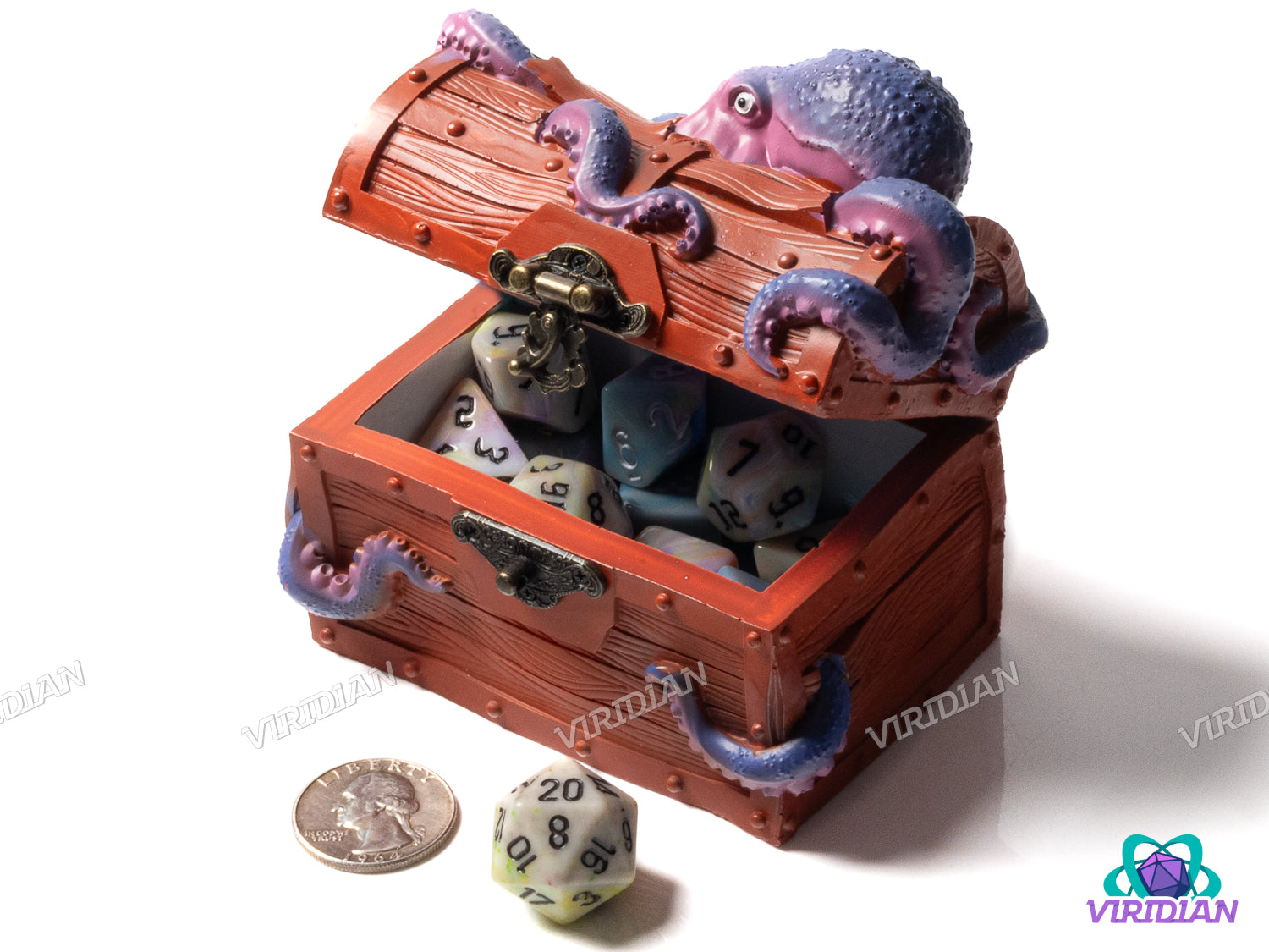 Octopus Dice Chest | Treasure Box | Dice Storage Accessory