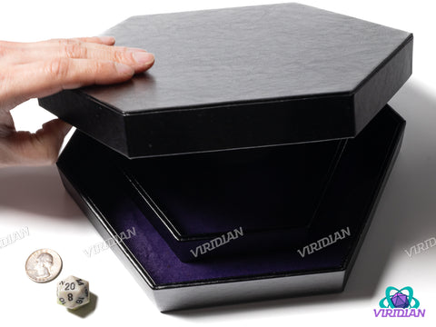 Double Hexagon Dice Tray w/ Lid | Tray, Mat, Storage Accessory