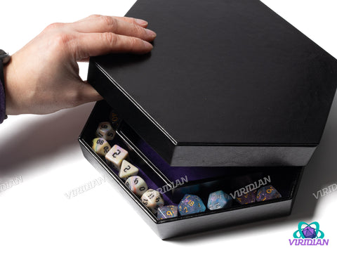 Double Hexagon Dice Tray w/ Lid | Tray, Mat, Storage Accessory