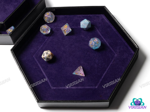 Double Hexagon Dice Tray w/ Lid | Tray, Mat, Storage Accessory