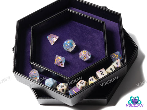 Double Hexagon Dice Tray w/ Lid | Tray, Mat, Storage Accessory