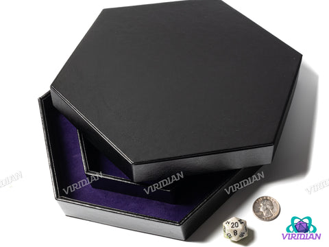 Double Hexagon Dice Tray w/ Lid | Tray, Mat, Storage Accessory