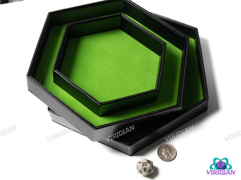 Double Hexagon Dice Tray w/ Lid | Tray, Mat, Storage Accessory