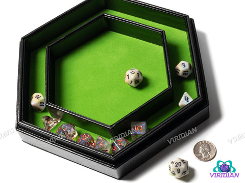 Double Hexagon Dice Tray w/ Lid | Tray, Mat, Storage Accessory