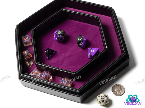 Double Hexagon Dice Tray w/ Lid | Tray, Mat, Storage Accessory