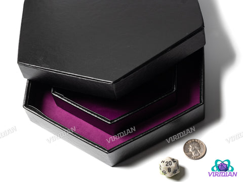 Double Hexagon Dice Tray w/ Lid | Tray, Mat, Storage Accessory