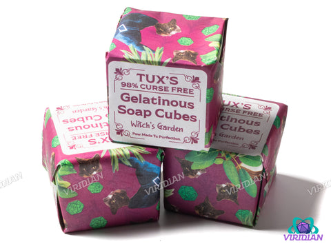 Tux's 98% Curse-Free Gelatinous Dice Soap | Handmade with Mystery Dice Set Inside | (1) Cube (4oz Soap, 1oz dice) | Made in Syracuse, NY