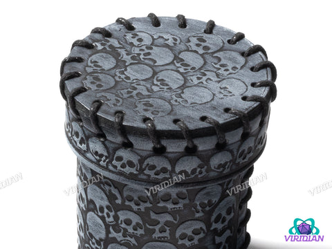Dice Macabre Dice Cup | Leather Skull/Catacombs Rolling Accessory