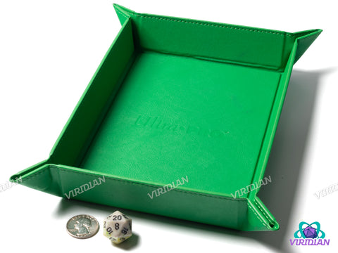 Rectangular Dice Tray | Foldable Magnetic Faux Leather Rolling Mat