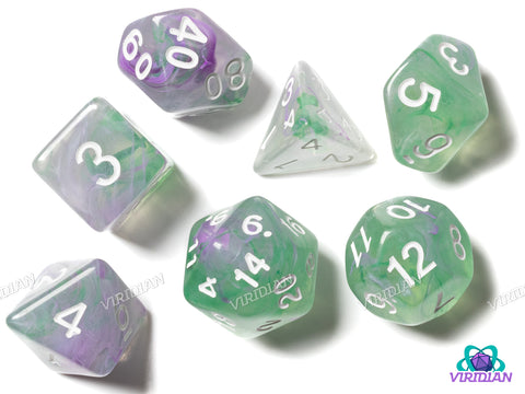 Ethereal Wisps | Acrylic Nebula Dice (7)