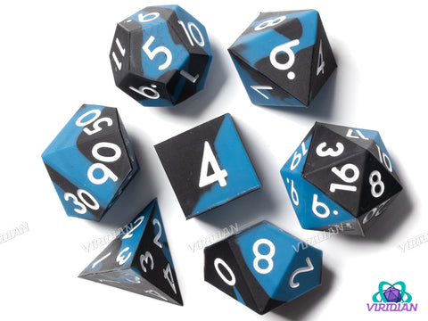 Blue & Black Silicone | Polyhedral Dice Set (7)