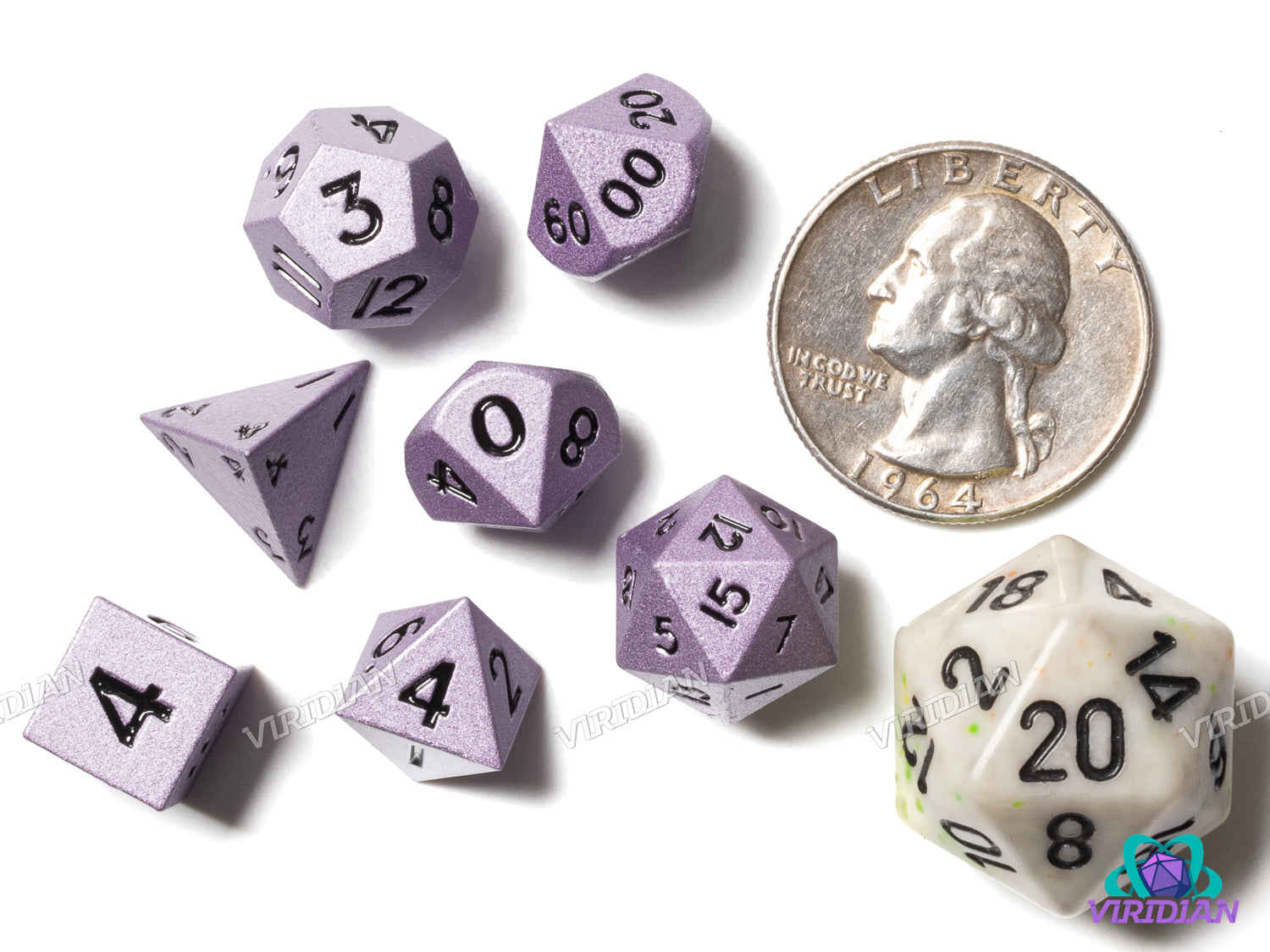 Flat Taro (Mini) | Metal Polyhedral Dice (7)