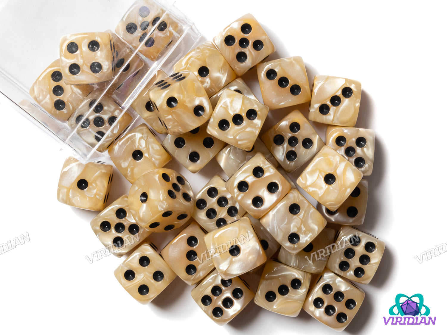 French Vanilla (36) 12mm D6 | Acrylic D6 Set (36)