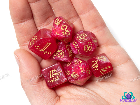 Shimmering Llama: Puffy | Acrylic Polyhedral Dice (7)