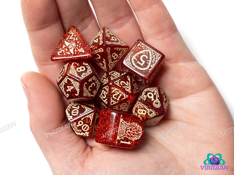 Game of Thrones: Lannister Dice Set | Acrylic Polyhedral Dice (7)