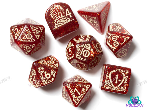 Game of Thrones: Lannister Dice Set | Acrylic Polyhedral Dice (7)