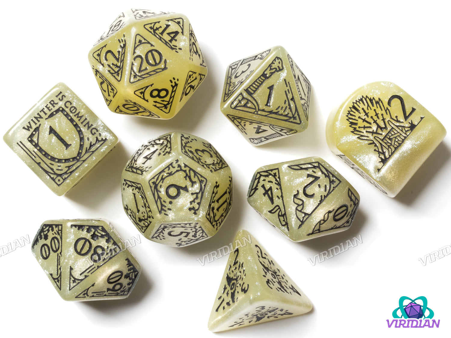 Game of Thrones: Stark Dice Set | Acrylic Polyhedral Dice (7)