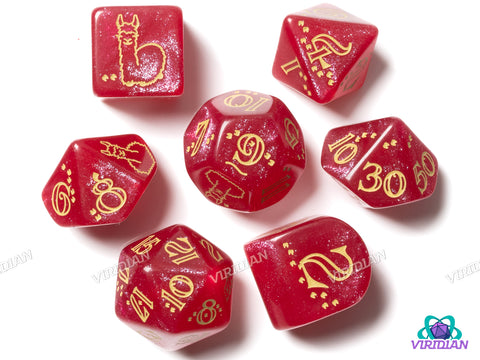 Shimmering Llama: Puffy | Acrylic Polyhedral Dice (7)