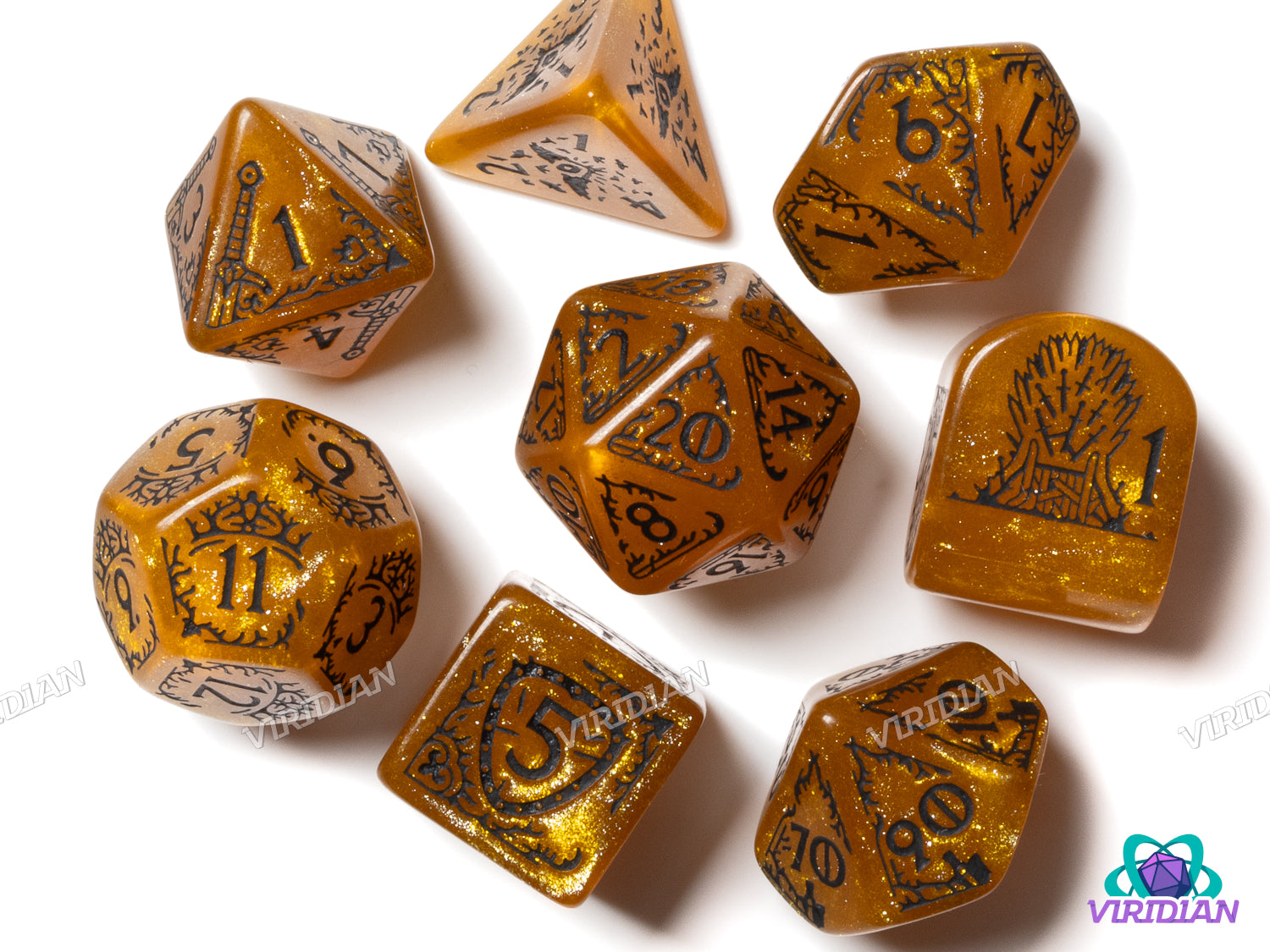 Game of Thrones: Baratheon Dice Set | Acrylic Polyhedral Dice (7)