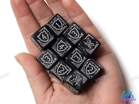 Game of Thrones: Night's Watch (10xD6 Dice Set) | Acrylic D6 Set (10)