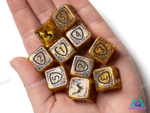 Game of Thrones: Baratheon (10xD6 Dice Set) | Acrylic D6 Set (10)