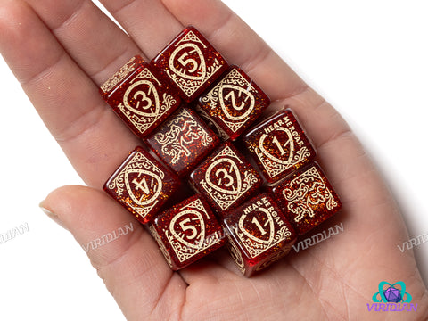 Game of Thrones: Lannister (10xD6 Dice Set) | Acrylic D6 Set (10)