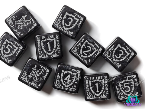 Game of Thrones: Night's Watch (10xD6 Dice Set) | Acrylic D6 Set (10)