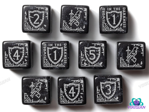 Game of Thrones: Night's Watch (10xD6 Dice Set) | Acrylic D6 Set (10)