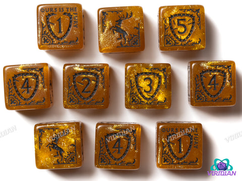 Game of Thrones: Baratheon (10xD6 Dice Set) | Acrylic D6 Set (10)