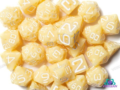 Swiss Cheese | Dice, Cream-Colored w Swiss 